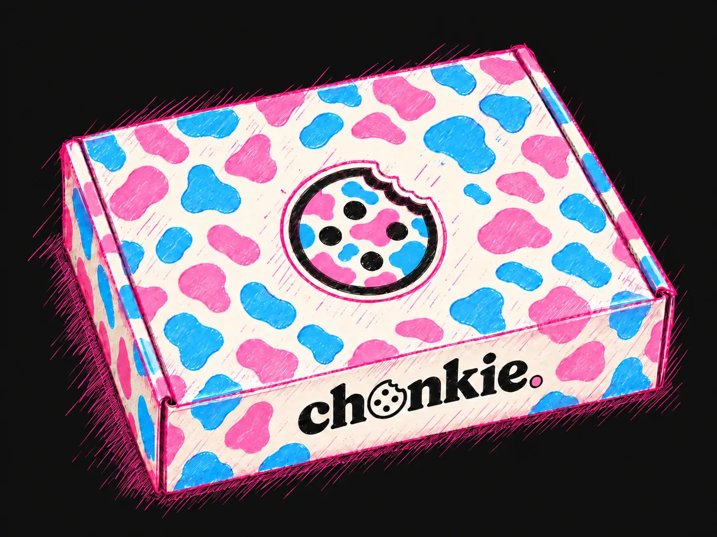 Illustration of a closed chonkie box.