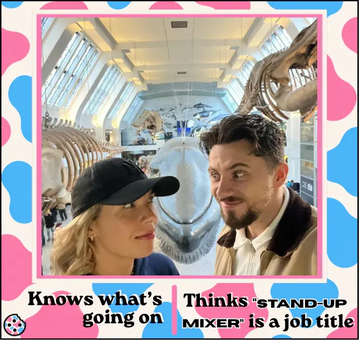 Will and Soph together indoors.